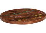 Vidaxl Piano Da Tavolo Ø 40X3,8 Cm Rotondo In Legno Massiccio Antico