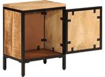 Vidaxl Comodino 40X30X52,5 Cm Legno Massiccio Grezzo Mango