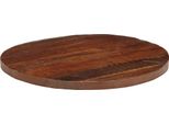 Vidaxl Piano Del Tavolo Ø 80X2,5 Cm Rotondo In Legno Massiccio Antico