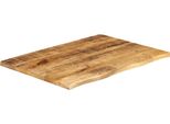 Vidaxl Piano Del Tavolo 90X60X2,5 Cm Bordo Albero Legno Massiccio Legno Di Mango Grezzo