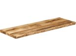 Vidaxl Piano Del Tavolo Con Bordo Ad Albero 140X40X2,5 Cm Legno Massiccio Di Mango Grezzo