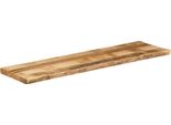 Vidaxl Piano Di Lavoro Con Bordo Ad Albero 160X40X2,5 Cm Legno Massiccio Di Mango Grezzo