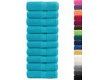 Vidaxl Asciugamani Per Ospiti Premium Solund 10 Pz. Turchese 30X50 Cm 600 G/M²