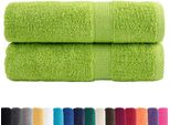 Vidaxl Asciugamani Da Doccia Premium Solund 2 Pz. Verde Mela 70X140 Cm 600 G/M²