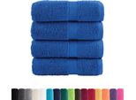 Vidaxl Asciugamani Premium Per Ospiti Solund 4 Pz. Blu 30X50 Cm 600 G/M²