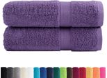Vidaxl Asciugamani Da Doccia Premium Solund 2 Pz. Viola 70X140 Cm 600 G/M²
