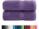 Vidaxl Asciugamani Premium Per Ospiti Solund 2 Pz. Viola 30X50 Cm 600 G/M²