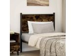Vidaxl Testiera Rovere Fumé 75 Cm Materiale A Base Di Legno E Acciaio