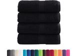 Vidaxl Asciugamani Per Ospiti Premium Solund 4 Pezzi Nero 30X50 Cm 600 G/M²
