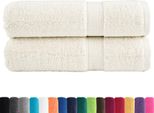 Vidaxl Asciugamani Da Doccia Premium Solund 2 Pz. Bianco Crema 70X140 Cm 600 G/M²
