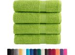 Vidaxl Asciugamani Da Doccia Premium Solund 4 Pz. Verde Mela 70X140 Cm 600 G/M²