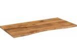 Vidaxl Piano Scrivania Con Nicchia 110X60X2,5 Cm In Legno Massiccio Di Mango
