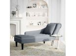 Vidaxl Chaise Longue Con Cuscino E Bracciolo Destro In Velluto Grigio Scuro