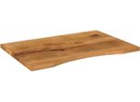 Vidaxl Piano Scrivania Con Nicchia 80X60X2,5 Cm In Legno Massiccio Di Mango