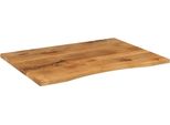 Vidaxl Piano Scrivania Con Nicchia 110X80X2,5 Cm In Legno Massiccio Di Mango