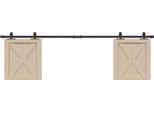 Vidaxl Set Di Accessori Per Porte Scorrevoli Per Armadi 183 Cm Acciaio Al Carbonio
