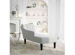 Vidaxl Chaise Longue Con Bracciolo Destro In Tessuto Grigio Nuvola