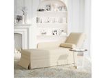 Vidaxl Chaise Longue Con Bolster E Bracciolo Destro Lino