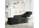 Vidaxl Chaise Longue Con Bracciolo Destro E Bolster In Velluto Nero