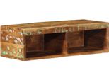 Vidaxl Mobile Tv A Parete 60X30X19 Cm In Legno Massiccio Antico
