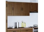 Vidaxl Parete Attrezzata Per Cucina Kalmar Brown In Legno Effetto Rovere