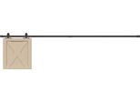 Vidaxl Set Di Accessori Per Porte Scorrevoli Per Armadi 213 Cm Acciaio Al Carbonio