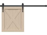Vidaxl Set Di Accessori Per Porte Scorrevoli Per Armadi 91 Cm Acciaio Al Carbonio