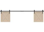 Vidaxl Set Di Accessori Per Porte Scorrevoli Per Armadi 200 Cm Acciaio Al Carbonio