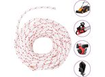 Vidaxl Corda Di Avviamento Bianca E Rossa Ø6 Mm 10 M Nylon
