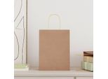 Vidaxl Sacchetti Di Carta 250 Pezzi Con Manici Marrone 21X11X28 Cm