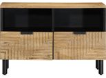 Vidaxl Mobile Tv Marrone 70X33X46 Cm In Legno Massiccio Di Mango