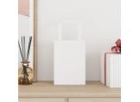 Vidaxl Sacchetti Di Carta 250 Pezzi Con Manici Bianchi 15X8X21 Cm