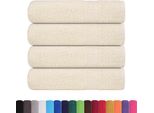Vidaxl Asciugamani 4 Pezzi Crema 50X100 Cm 360 G/M² 100% Cotone