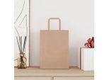 Vidaxl Sacchetti Di Carta 250 Pezzi Con Manici Marrone 21X11X28 Cm
