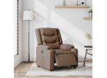 Vidaxl Poltrona Relax Elettrica In Tessuto Marrone