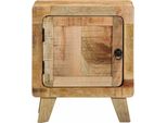 Vidaxl Comodino 2 Pezzi 40X32X46 Cm Legno Massiccio Grezzo Mango