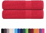 Vidaxl Asciugamani Da Doccia 2 Pz. Rosso 70X140 Cm 360 G/M² 100% Cotone