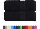 Vidaxl Asciugamani 2 Pezzi Frogn Nero 30X30 Cm 100% Cotone
