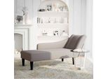 Vidaxl Chaise Longue Con Bracciolo Destro In Tessuto Taupe