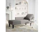 Vidaxl Chaise Longue Con Cuscino In Tessuto A Coste Grigio Chiaro