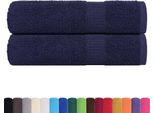 Vidaxl Asciugamani 2 Pz. Blu Navy 50X100 Cm 360 G/M² 100% Cotone