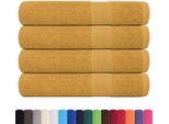 Vidaxl Asciugamani 4 Pz. Oro 100X200 Cm 360 G/M² 100% Cotone