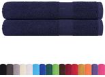 Vidaxl Asciugamani 2 Pz. Blu Navy 100X200 Cm 360 G/M² 100% Cotone