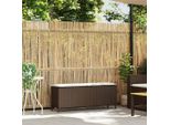 Vidaxl Panca Da Giardino Con Cuscini Marrone 110X30X40,5 Cm Poly Rattan