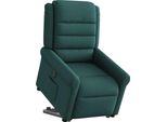 Vidaxl Recliner Con Ausilio Per L'alzata Elettrica Tessuto Verde Scuro