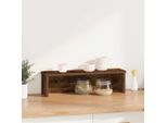 Vidaxl Scaffale Da Cucina Impilabile In Rovere Fumé 50X15X16 Cm Materiale A Base Di Legno