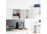 Vidaxl Armadi A Muro Per Garage 2 Pz. Materiale A Base Di Legno Bianco