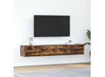 Vidaxl Mobili Tv 2 Pz. Rovere Fumé 80X31X25,5 Cm Materiale In Legno
