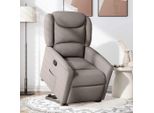 Vidaxl Poltrona Relax Con Supporto In Piedi Tessuto Taupe