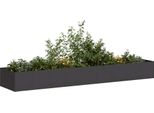 Vidaxl Fioriera Nera 360X80X40 Cm In Acciaio